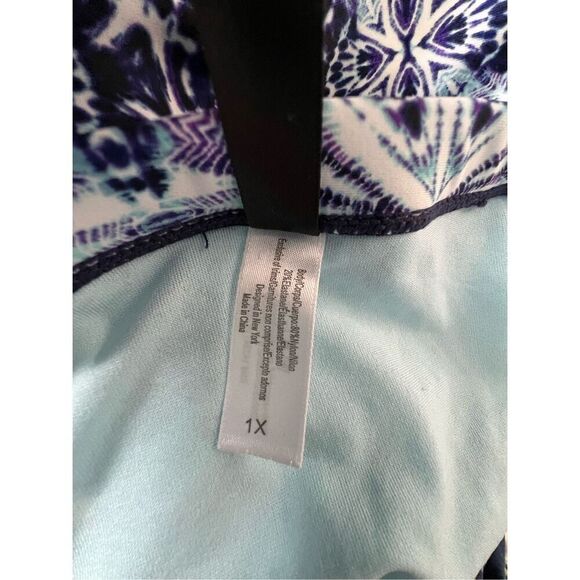 Adore Me High Rise Ruched Kaleidoscope Pattern Bathing Suit Bottoms - Picture 3 of 5